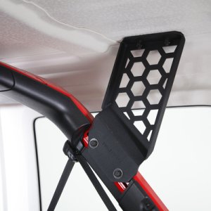 Jeep Wrangler JLU Roof Rack Accessory - Go Rhino - SRM Roll Bar Mount Kit - Textured Black - `19-`22
